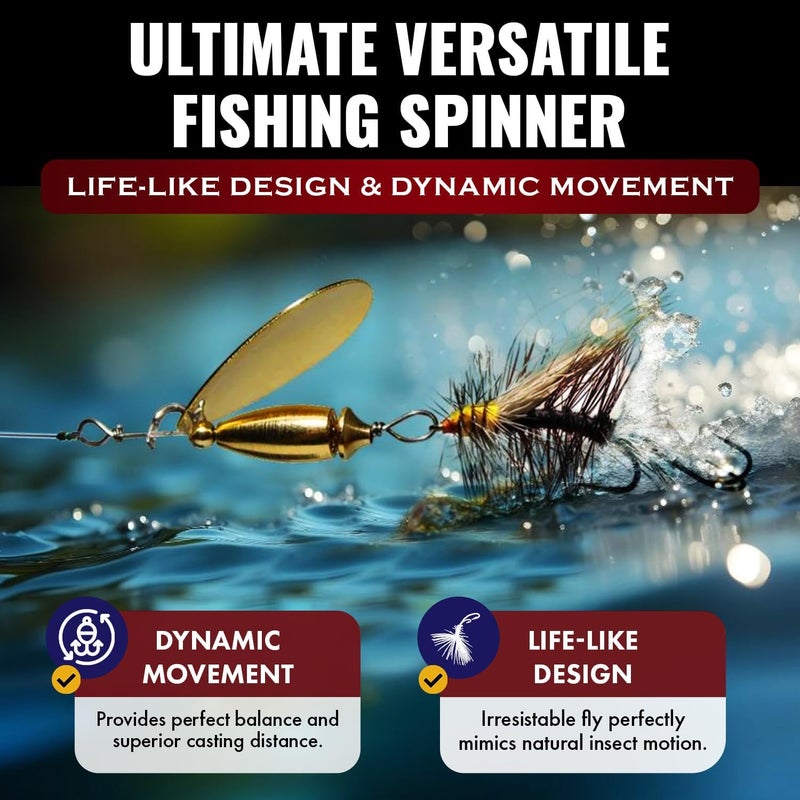 RoxStar Lures RoxStar Fly Strikers Proven Nationwide to Out-Fish Any Spinner | Hand-Tied in The USA | Most Versatile Fishing Spinner Ever! Trout Lure Also for Bass & Steelhead | Stop Fishing - Start Catching - Image 3